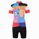 Cartoon Customized Patterned Bicycle Cycling Jersey Suit Quick Dry for Summer Women's Shorts Apparel Set