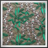 Polyester Mesh Embroidery Lace Flower and Leaf Embroidery Lace