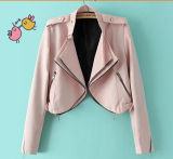 Ladies Fashion Leather PU Jacket Clothes