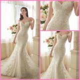 Mermaid off-Shoulder Bridal Gowns Lace Tulle Beaded Wedding Dresses Y11634