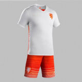 The New European Cup Holland Away Soccer Jersey White Jersey Training Suit