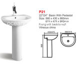 Ceramic Basin with Pedetal (No. P21) Pedestal Sink