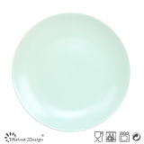 Matte Light Blue Round Ceramic Dinner Plate