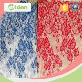 Embroidered Fabric Multi Color Warp Knitted Nylon Cotton Lace Fabric