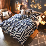 Polyester Baby Printed Coral Fleece Blanket Baby Bedding Sets