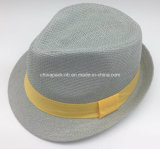 Cheapest Paper Straw Fedora Hats with Green Color (CPA_60230)