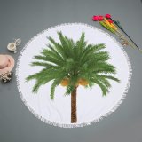Hot Sale Tree & Leaves Design Round Beach Mat Picnic Blanket