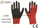 Polyester Shell Latex Coated Safety Work Glove (L1601)