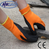 Nmsafety Cheap Polyester Warm Liner Coated Latex Winter Work Glove