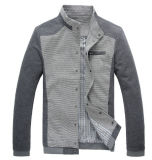 New Style Men Stylish Jacket Plain Grey Polyester Jacket