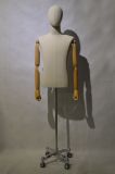 Newest Design Fabric Covered Male Mannequin Torso with Head