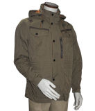 Casual Relaxed Fit Cotton/Poly Hood Jacket & Outcoat Men's
