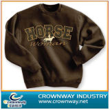Men Brown Pull Over Sweatshirt with Embroidery
