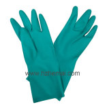 Green Nitrile Industrial Gloves Safety Chemical Work Glove
