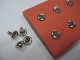 9 Mm Iron Double Cap Rivet, Nickel Plated Color