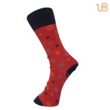 Red Color Custom Designed Cotton Sock for Men