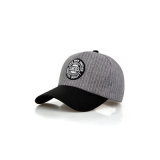 Grey Black Cotton Twill Baseball Cap (YH-BC006)