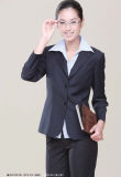 2-Button 3-Psc Wrinkle-Free Women's Office/Bank/Hotel/Education Formal Suit Uniform (95102-00&C2&A3)