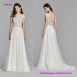 Chantilly Lace Over Bodice Net A-Line Wedding Dress