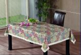 PVC Embossing Tablecloth with Flannel Backing (TJG0002)