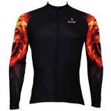 Fury Lion Patterned Man's Breathable Long Sleeve Cycling Jersey