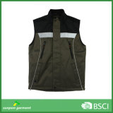Workwear Padded Waistcoat with Reflective Tapes
