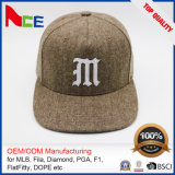 with Patch Logo of PU Leather Buckle Straw Snapback Cap