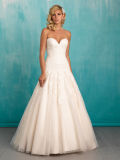 Empire Embroidary Cap Sleeve Wedding Gown Backless Bridal Dresses