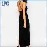 Sexy Fashion Long Style Maxi Backless Dress with Side Split