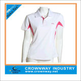 Short Sleeve Cottton Sportswear Golf Polo T-Shirt for Lady