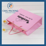 Cosmetics Pink Paper Bag with Handle (CMG-MAY-049)