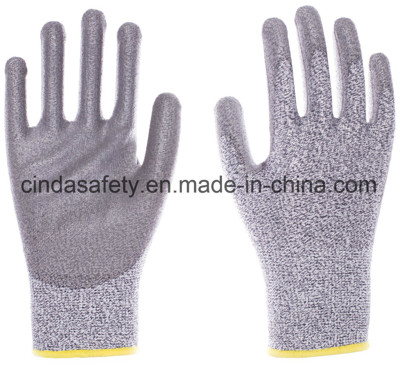 Anti-Cut 5 PU Palm Coated Safety Work Gloves