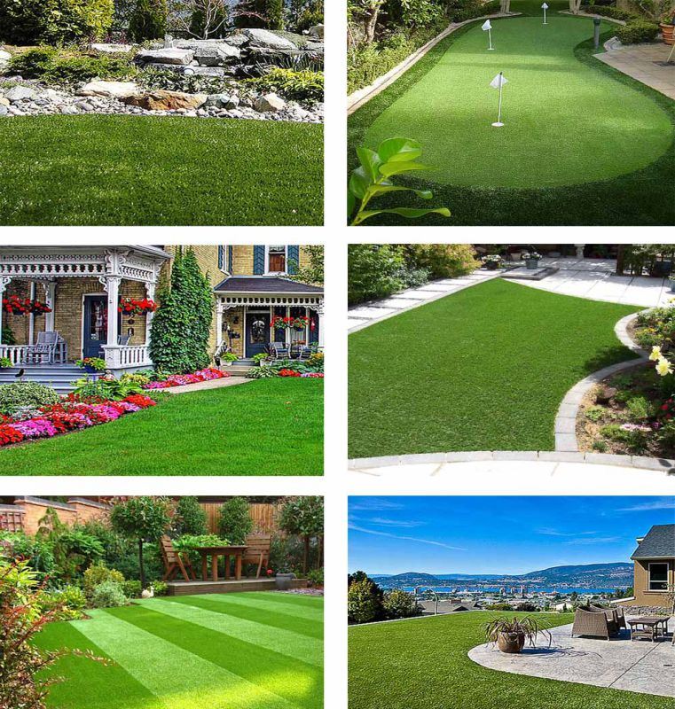 High Quality with Natural Looking Artificial Grass for Landscaping (ES)