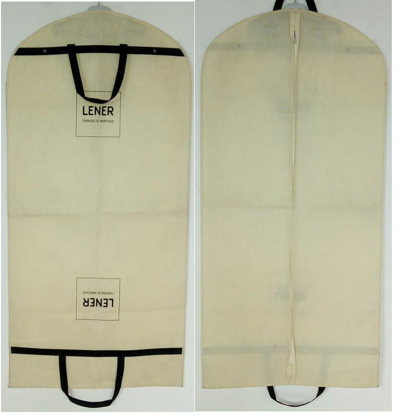 Custom Yellow Non Woven Foldable Garment Bag