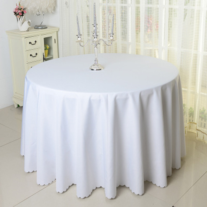 Hotel Wedding Table Cloth Cover Round Polyester Tablecloth