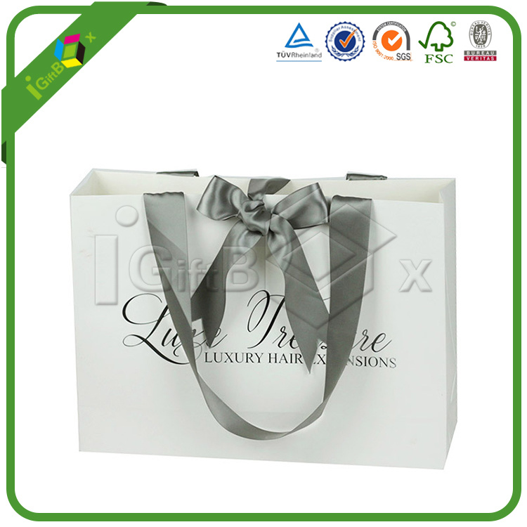 Twill Printed Colorful Gift Kraft Paper Bag with Nylon Handle