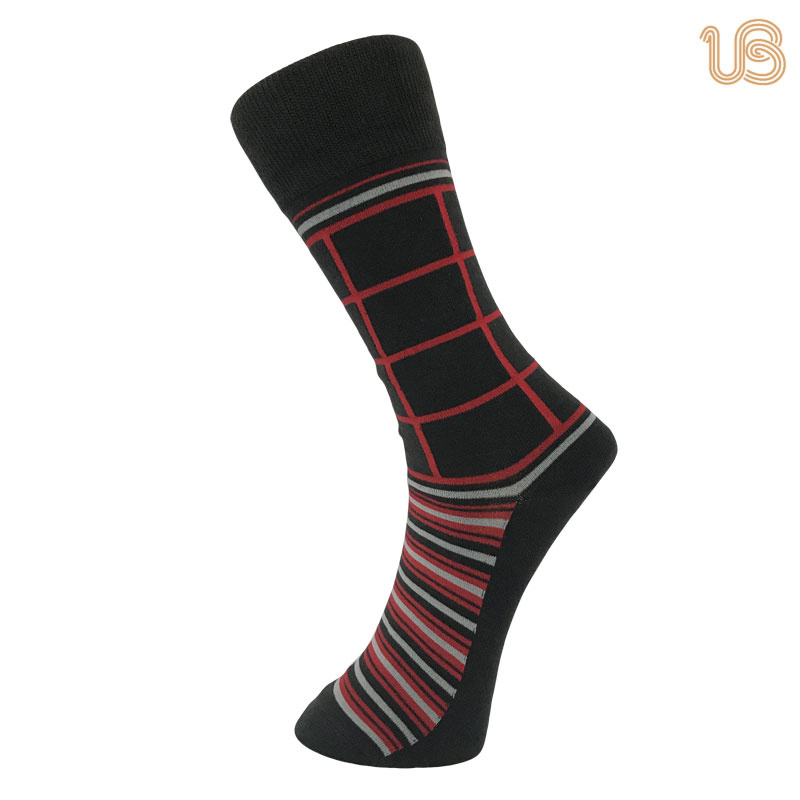 Men's Colorful Pattern Wool Dress Sock