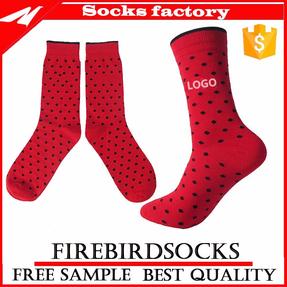 Wholesale Colorful DOT Patterned Dress Socks for Man