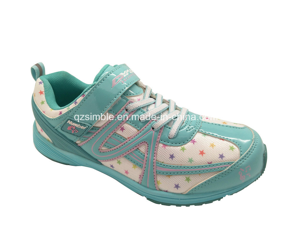 Breathable Style Sport Running Shoes with Glazed PU Upper