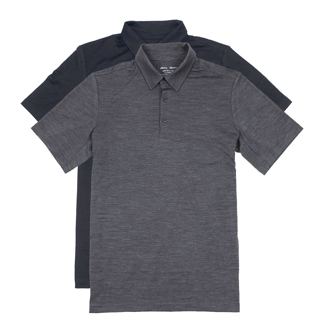 Sheep Run Men's Merino Wool Polo Shirt
