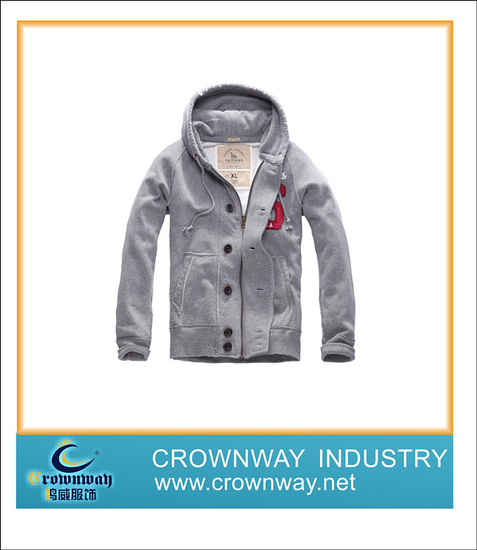 100% Cotton Jacket with Hoodie for Man, New Design