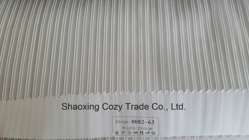 New Popular Project Stripe Organza Voile Sheer Curtain Fabric 008263
