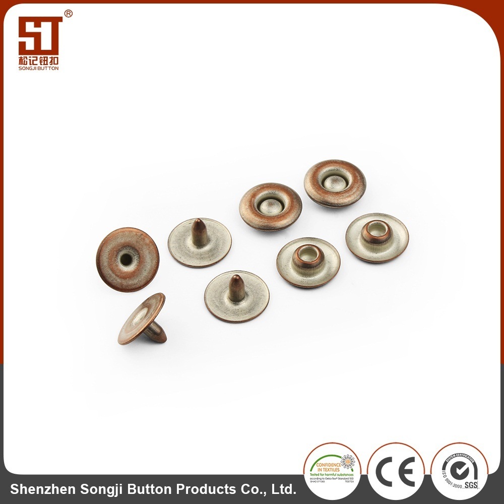Printing Round Prong Snap Rivet Metal Button for Jacket