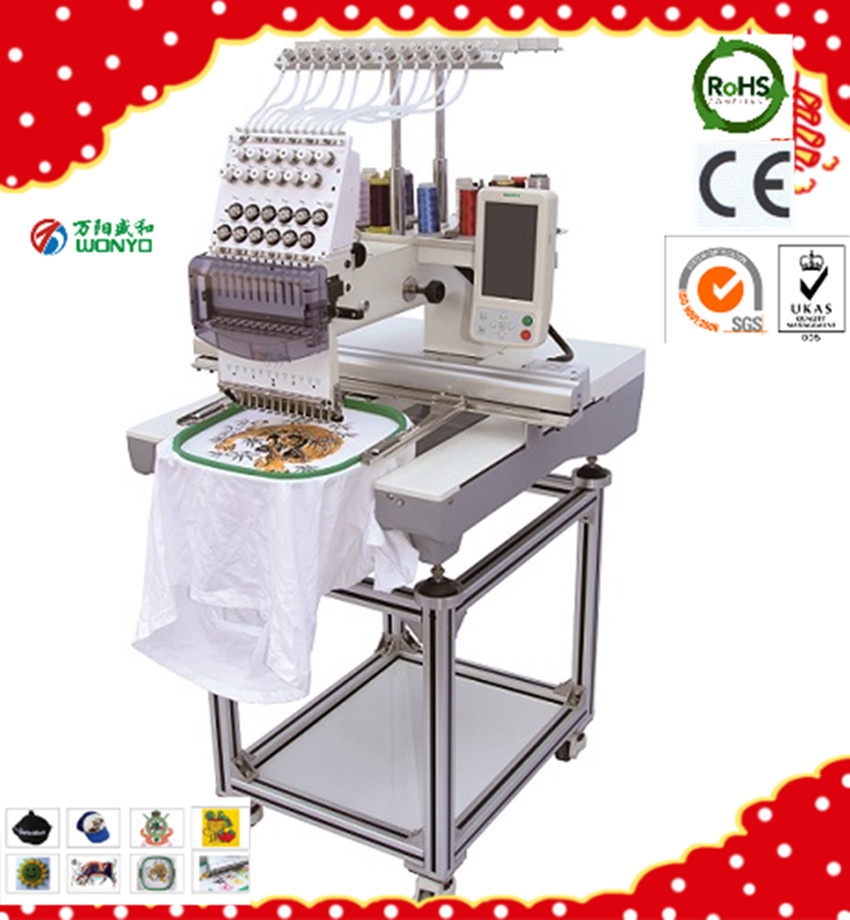 High Speed 3D Cap Embroidery Machine Single Head 15 Needles