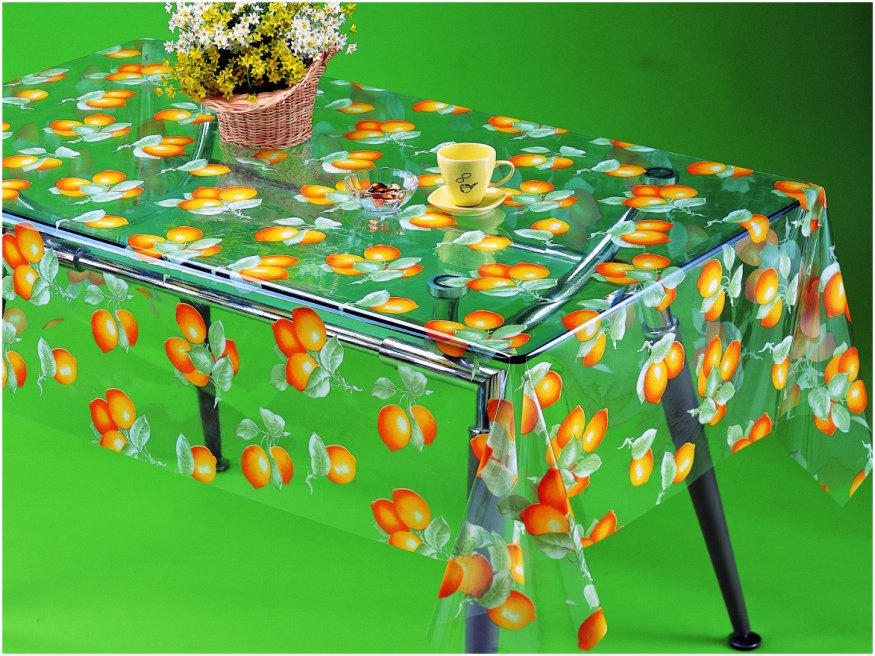 Cheap Square Shape PVC Printed Tablecloth Clear Plastic Transparent Tablecloth