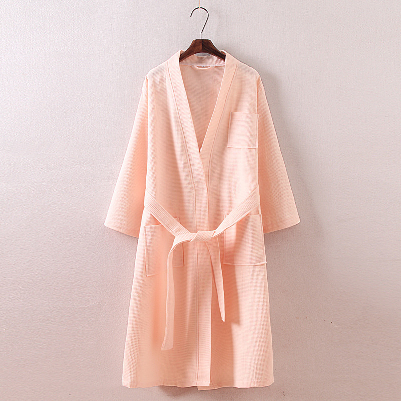 Lightweight Home Hotel SPA Waffle Kimono Bathrobe