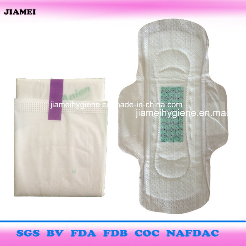 280mm Anion Green Core Sanitary Napkins with Wings