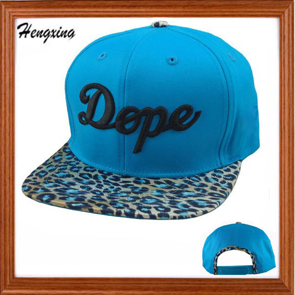 Print Peak Back Bordure 3D Embroidery Snapback Hats