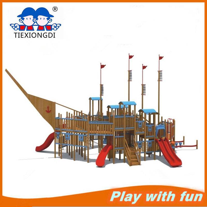 Pirate Ship Children Wooden Outdoor Playground