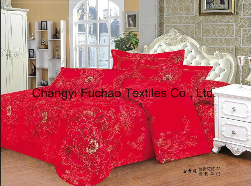 Poly-Cotton All Size High Quality Home Textile Bedding Set/Bed Sheet
